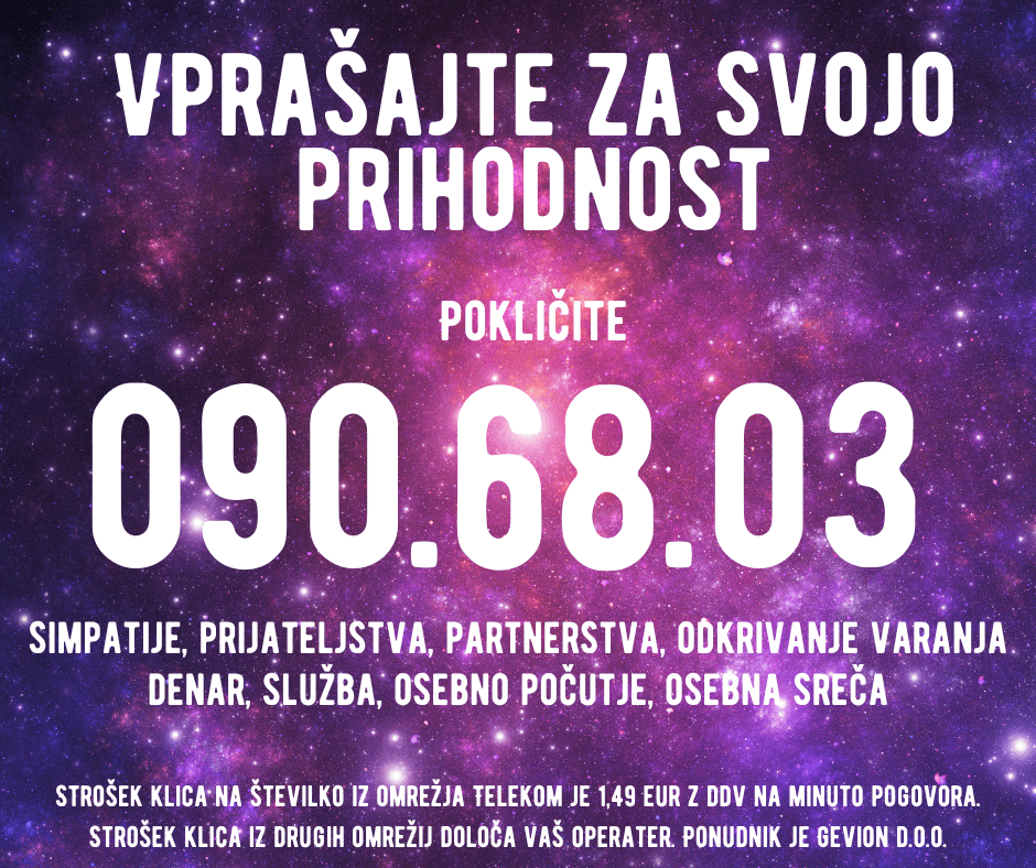 vesolje s številkami in tekstom